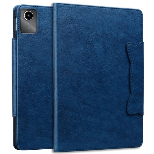 For Lenovo Xiaoxin Pad M11 2024 Cat Buckle Leather Tablet Case(Royal Blue) by buy2fix