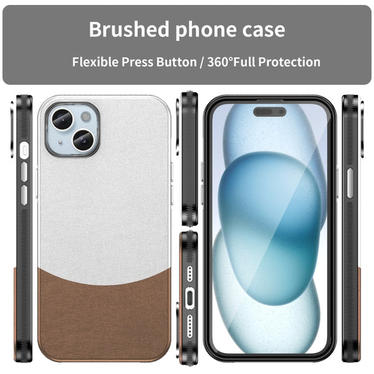 For iPhone 16 Plus Leather Texture MagSafe Magnetic TPU + PC Phone Case(Brown) by buy2fix