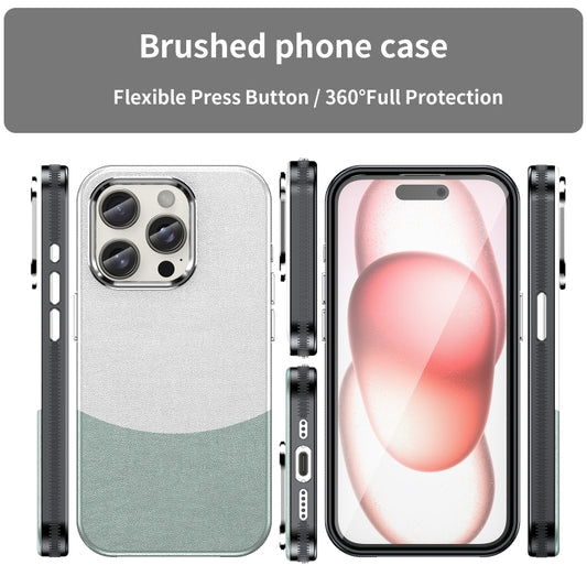 For iPhone 16 Pro Leather Texture MagSafe Magnetic TPU + PC Phone Case(Cyan) by buy2fix