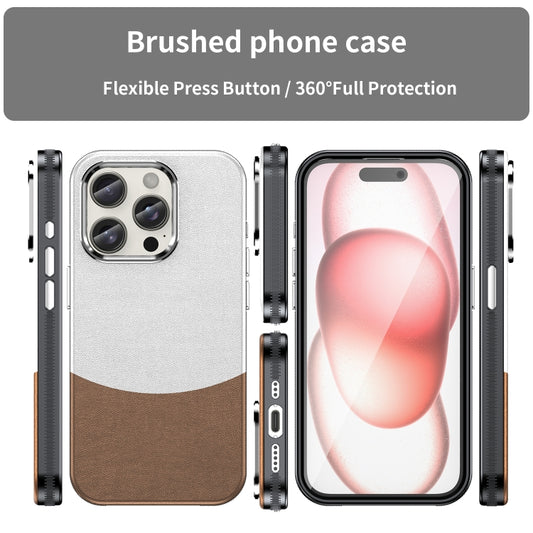 For iPhone 16 Pro Leather Texture MagSafe Magnetic TPU + PC Phone Case(Brown) by buy2fix