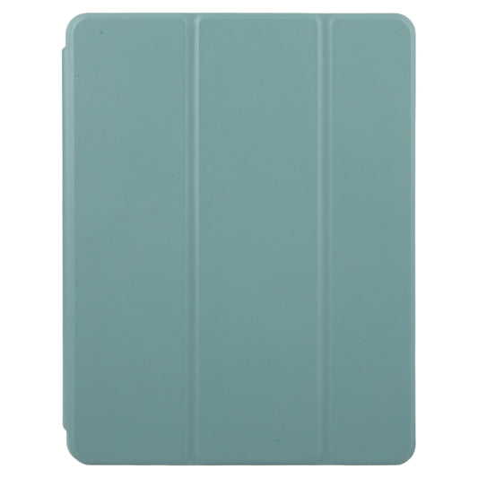 For iPad 10.2 2021 / 2020 / 2019 / Air 3 GEBEI Acrylic TPU 3-folding Rotating Smart Tablet Leather Case withh Pen Slot(Dark Green) by GEBEI