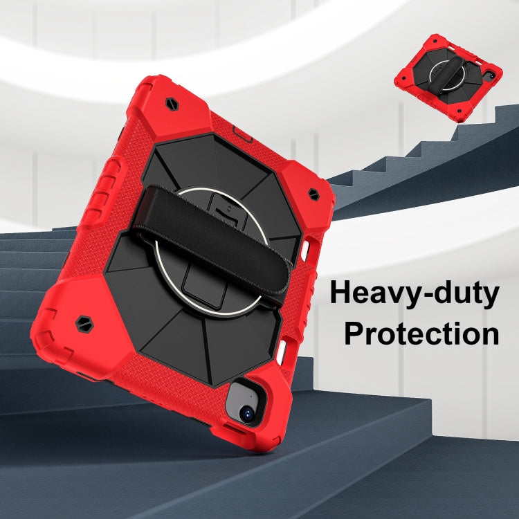 For iPad Air 11 2025 / 2024 Contrast Color Robot Silicone Hybrid PC Tablet Case(Red Black) by buy2fix