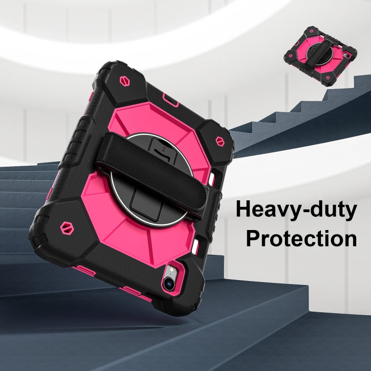 For iPad mini 2024 / mini 6 Contrast Color Robot Silicone Hybrid PC Tablet Case(Black Rose Red) - iPad mini 2024 Cases by buy2fix | Online Shopping UK | buy2fix