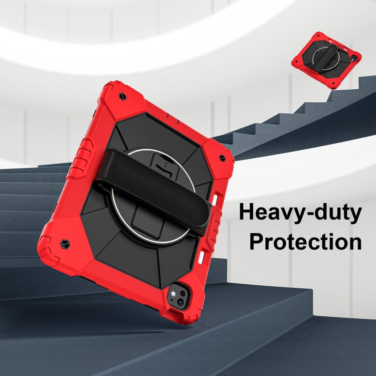 For iPad Pro 13 2024 Contrast Color Robot Silicone Hybrid PC Tablet Case(Red Black) - iPad Pro 13 2024 Cases by buy2fix | Online Shopping UK | buy2fix