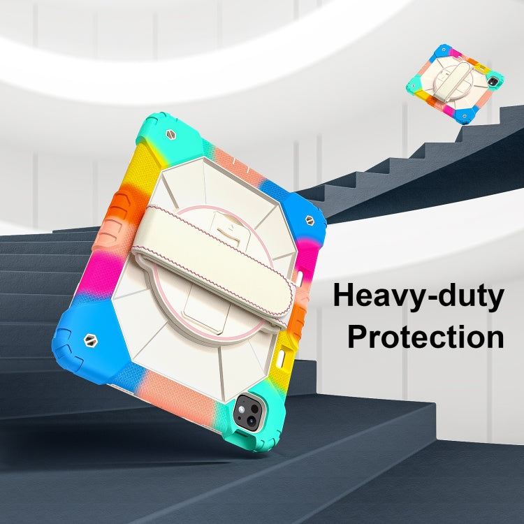 For iPad Pro 13 2024 Contrast Color Robot Silicone Hybrid PC Tablet Case(Colorful Blue) - iPad Pro 13 2024 Cases by buy2fix | Online Shopping UK | buy2fix