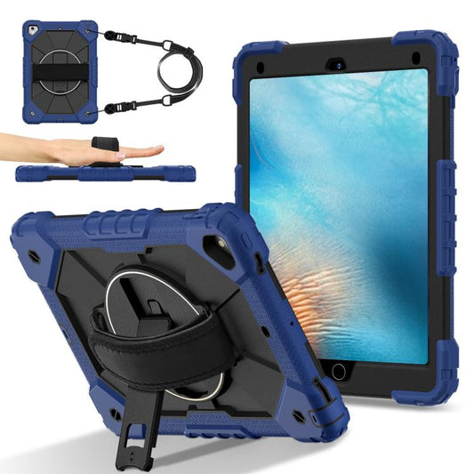 For iPad 10.2 2021 / 2020 / 2019 Contrast Color Robot Silicone Hybrid PC Tablet Case(Navy Black) - iPad 10.2 Cases by buy2fix | Online Shopping UK | buy2fix