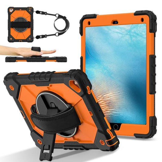 For iPad 10.2 2021 / 2020 / 2019 Contrast Color Robot Silicone Hybrid PC Tablet Case(Black Orange) - iPad 10.2 Cases by buy2fix | Online Shopping UK | buy2fix