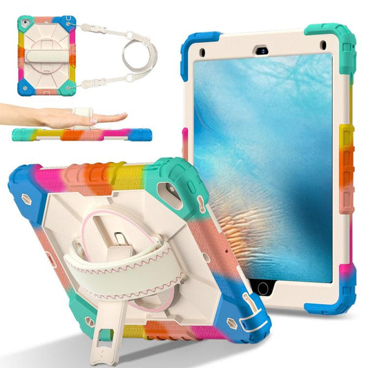 For iPad 10.2 2021 / 2020 / 2019 Contrast Color Robot Silicone Hybrid PC Tablet Case(Colorful Blue) - iPad 10.2 Cases by buy2fix | Online Shopping UK | buy2fix