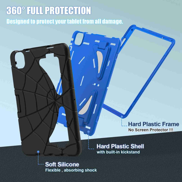 For iPad Air 11 2025 / 2024 Silicone + PC Shockproof Protective Tablet Case(Black Blue) by buy2fix