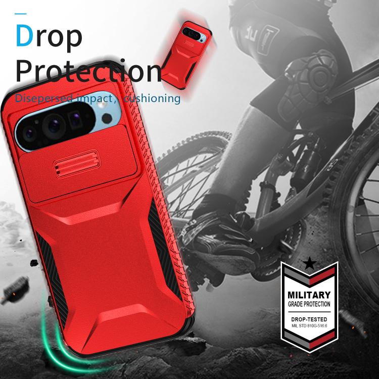 For Google Pixel 10 Pro / 10 / 9 Pro Sliding Camshield Phone Case(Red) - Google Cases by buy2fix | Online Shopping UK | buy2fix