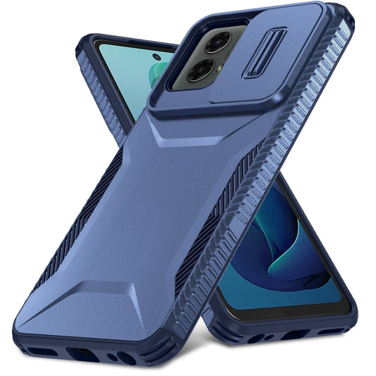 For Motorola Moto G 5G 2024 Sliding Camshield Phone Case(Blue) by buy2fix
