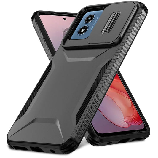 For Motorola Moto G Play 4G 2024 Sliding Camshield Phone Case(Black) by buy2fix