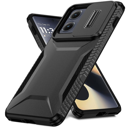 For Motorola Edge 5G 2024 Sliding Camshield Phone Case(Black) by buy2fix