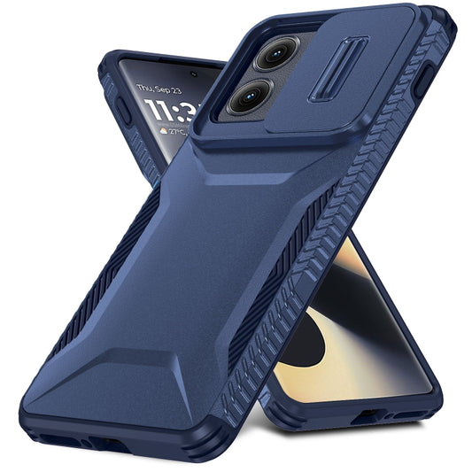 For Motorola Edge 5G 2024 Sliding Camshield Phone Case(Blue) by buy2fix