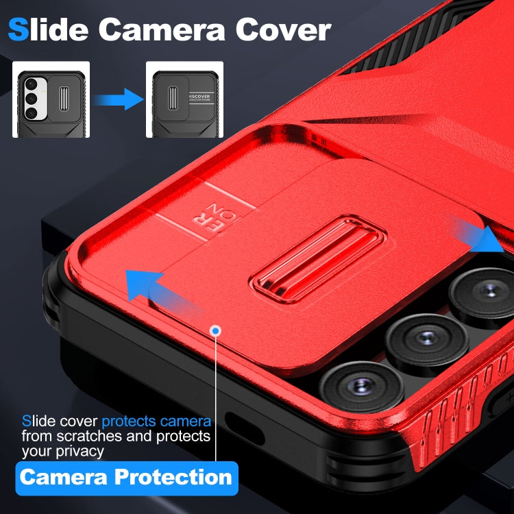 For Samsung Galaxy S25+ 5G / S24+ 5G Sliding Camshield Phone Case(Red) by buy2fix
