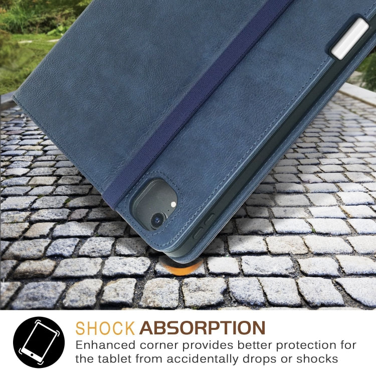 For iPad Air 11 2025 / 2024 Front Stand Smart TPU Leather Tablet Case(Dark Blue) by buy2fix