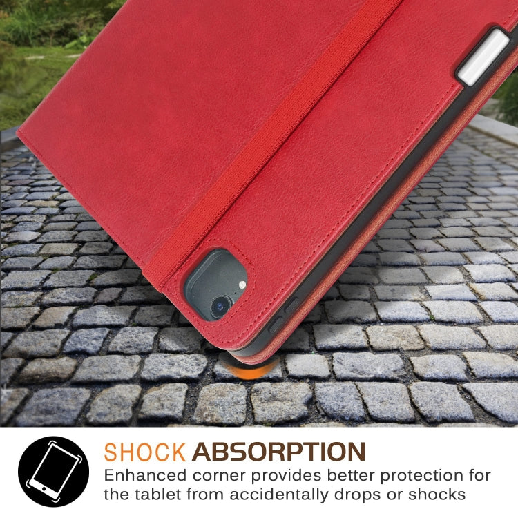 For iPad Air 11 2025 / 2024 Front Stand Smart TPU Leather Tablet Case(Red) by buy2fix