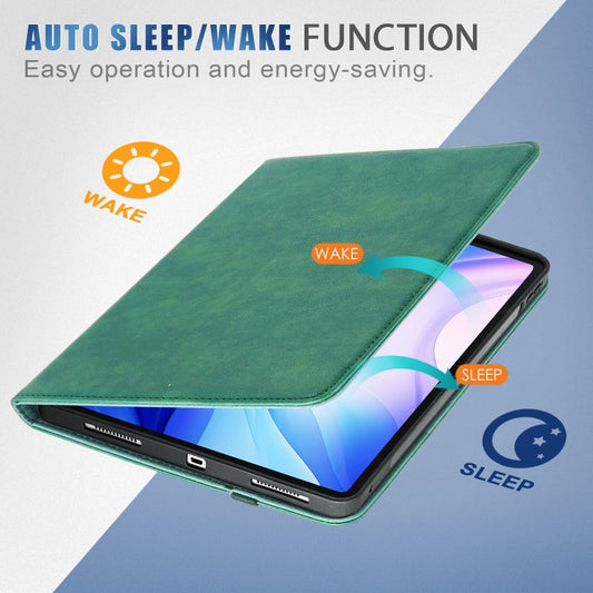 For iPad Air 13 2025 / 2024 Front Stand Smart TPU Leather Tablet Case(Green) by buy2fix