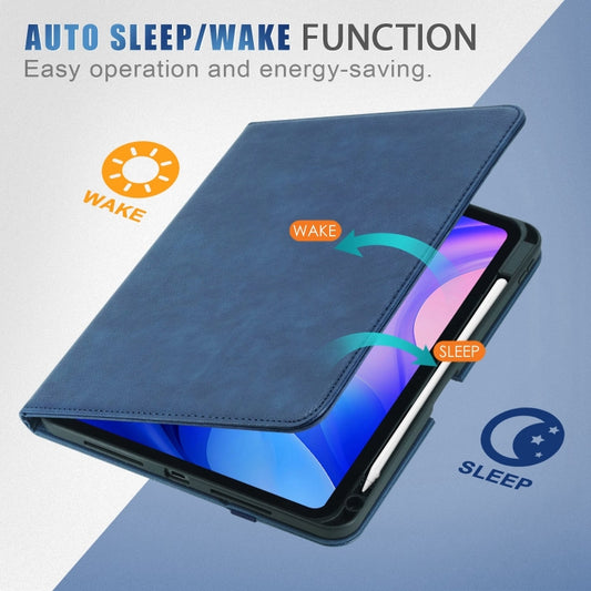 For iPad Pro 11 2025 / 2024 Front Stand Smart TPU Leather Tablet Case(Dark Blue) by buy2fix