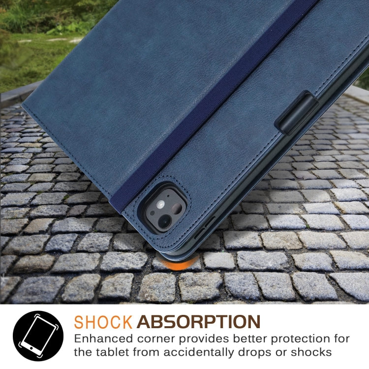 For iPad Pro 11 2025 / 2024 Front Stand Smart TPU Leather Tablet Case(Dark Blue) by buy2fix