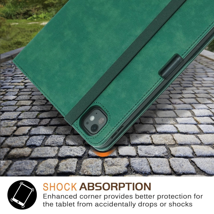 For iPad Pro 11 2025 / 2024 Front Stand Smart TPU Leather Tablet Case(Green) by buy2fix
