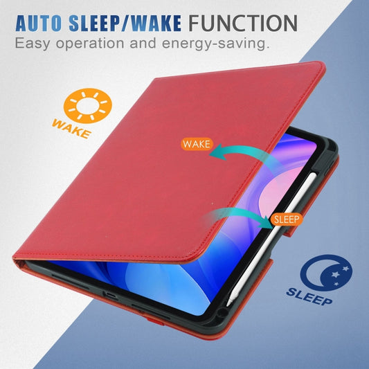 For iPad Pro 11 2025 / 2024 Front Stand Smart TPU Leather Tablet Case(Red) by buy2fix