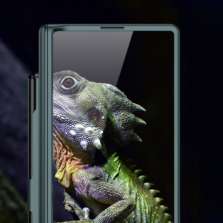 For Samsung Galaxy Z Fold6 GKK Integrated Full Coverage Magnetic Fold Phone Case with Pen Slot, Not Included Pen(Titanium Gray) by GKK