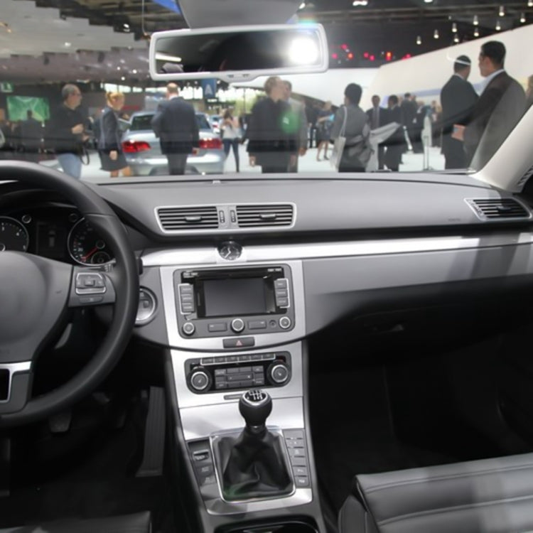 For Volkswagen Passat B6 2005-2011 Car Gear Lever Hand Ball Leather Gear Shift Knob with Chrome Frame, Style:6 Speed by buy2fix