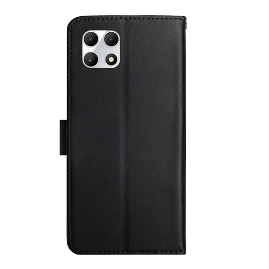 For T-Mobile REVVL 7 5G HT02 Genuine Leather Fingerprint-proof Flip Phone Case(Black) - More Brand by buy2fix | Online Shopping UK | buy2fix