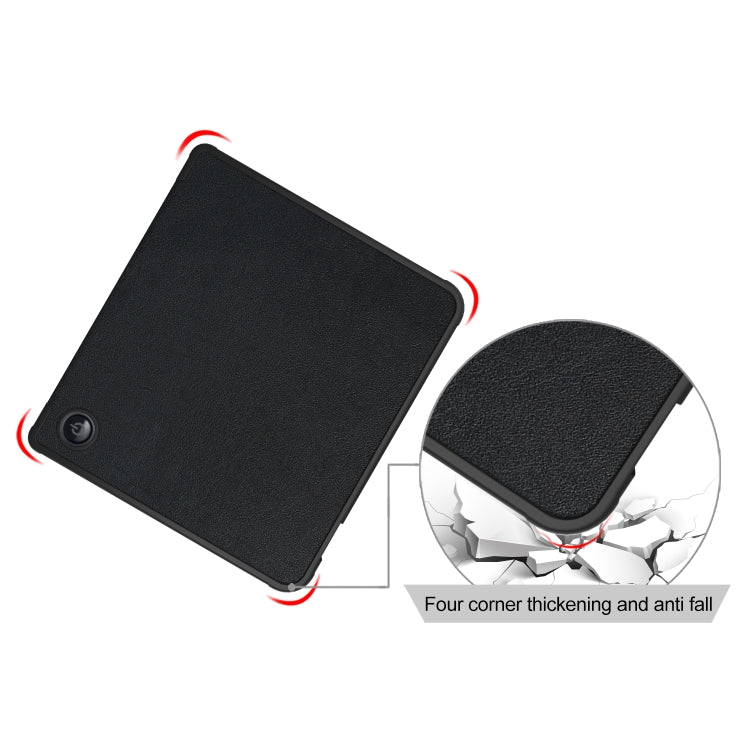 For Kobo Libra Colour 2024 Solid Color Deformation TPU Leather Smart Tablet Case(Black) by buy2fix