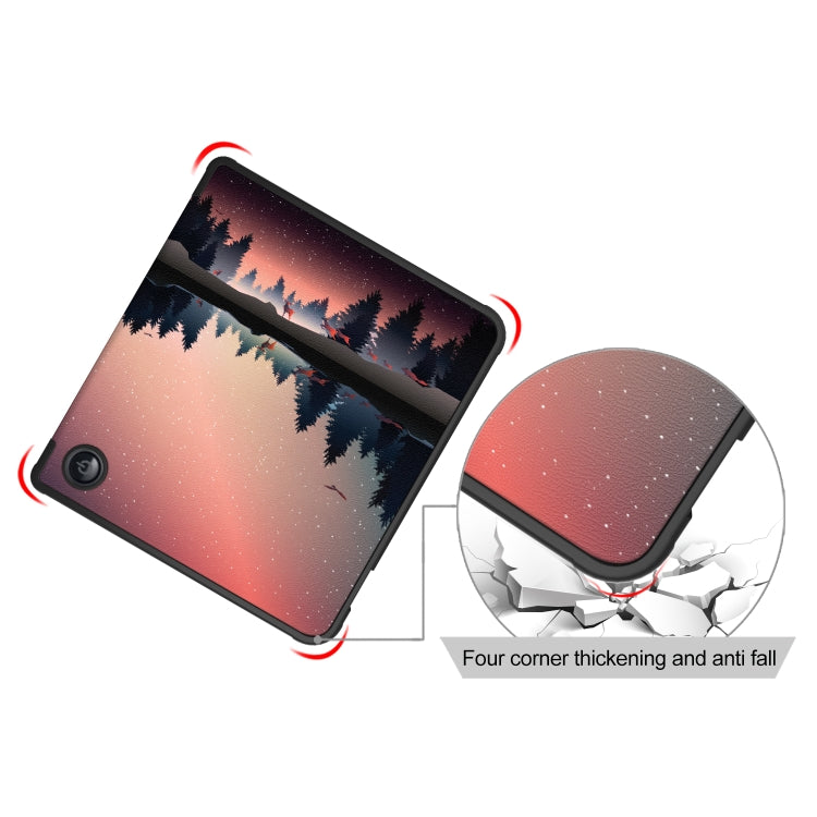 For Kobo Libra Colour 2024 Solid Color Deformation TPU Leather Smart Tablet Case(Sunset) by buy2fix