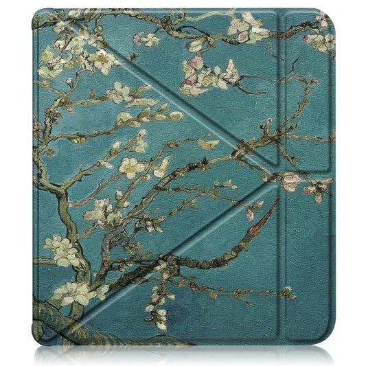 For Kobo Libra Colour 2024 Solid Color Deformation TPU Leather Smart Tablet Case(Apricot) by buy2fix