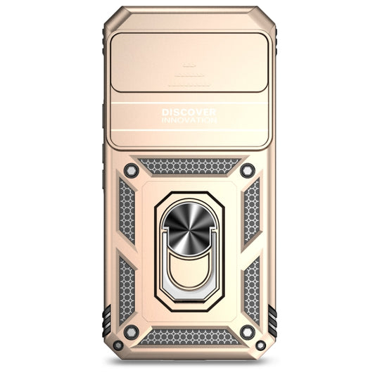 For Google Pixel 9 Pro Sliding Camshield Holder Phone Case(Gold) by buy2fix
