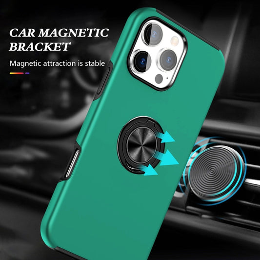 For iPhone 16 Plus Magnetic Ring Holder Phone Case(Dark Green) by buy2fix