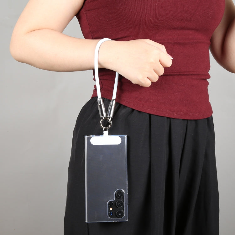 USB-C / Type-C to 8 Pin Data Cable Phone Anti-lost Short Lanyard, Length: 30cm(Black Braid) by buy2fix