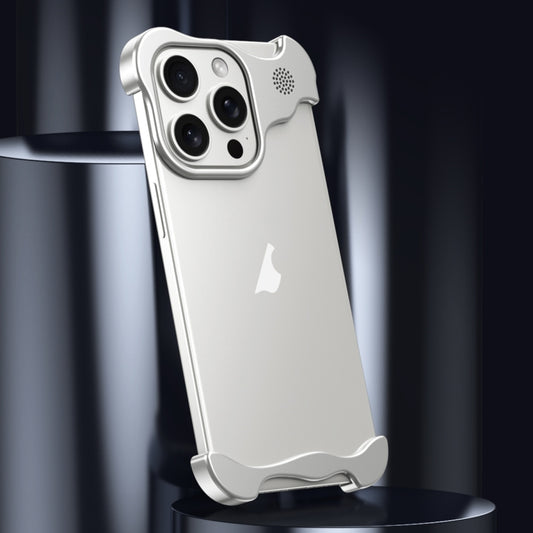For iPhone 12 Pro Aromatherapy Alloy Frameless Phone Case(Silver) by buy2fix