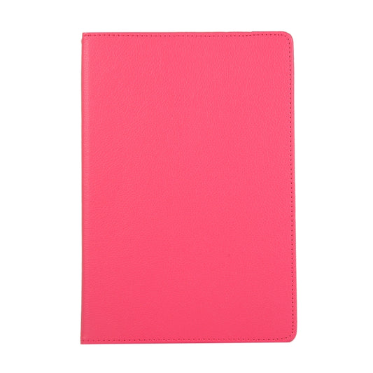 For Samsung Galaxy Tab S7 T870 2020 / Tab S8 Litchi Texture Horizontal Flip 360 Degrees Rotation Leather Case with Holder(Rose Red) by buy2fix