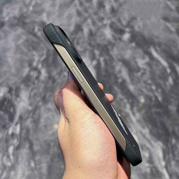 For iPhone 15 Pro Max Carbon Fiber Frameless Cooling Phone Case(Red) by buy2fix