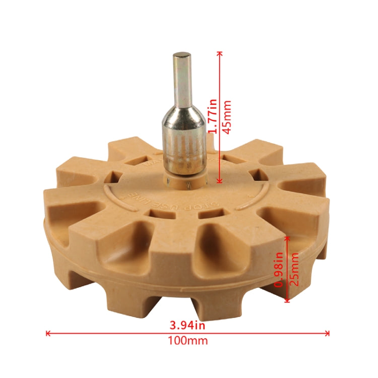 2pcs / Set Car 88mm Plane + 100mm Gear Pneumatic Rubber Removal(Yellow) by buy2fix