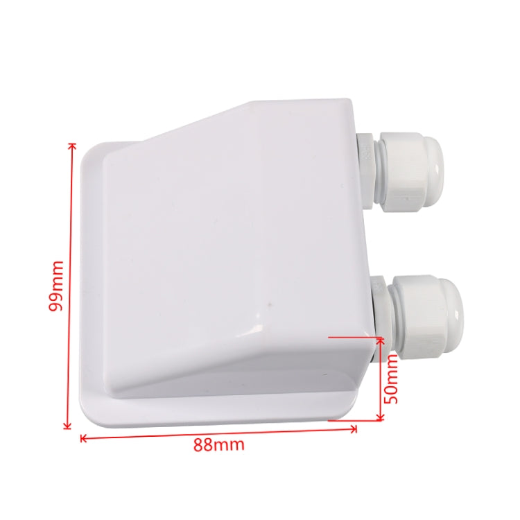 RV Sealed Waterproof Solar Double Cable Entry Gland Box(White) by buy2fix