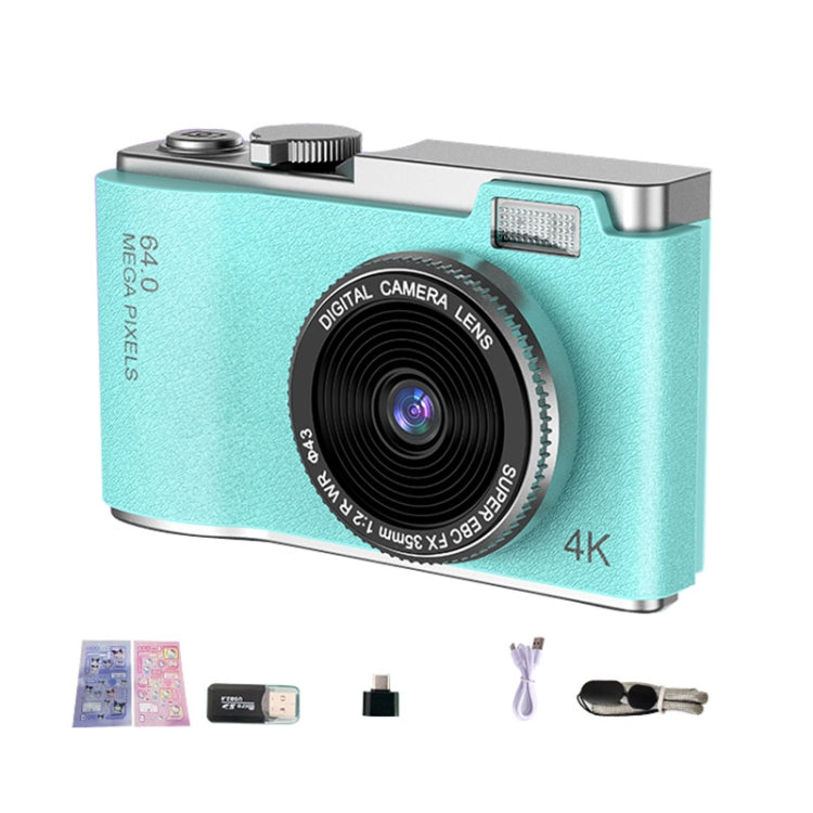 LK003 inch Dual-lens 4K HD CCD Camera Retro Kids Camera(Green