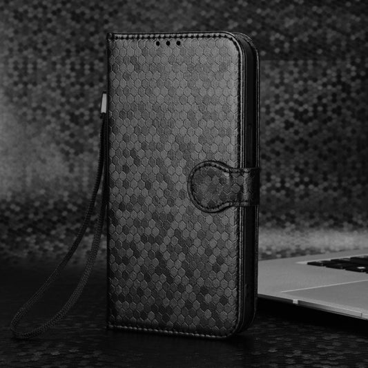 For Blackview Oscal Modern 8 / Color 8 Honeycomb Dot Texture Leather Phone Case(Black) by buy2fix