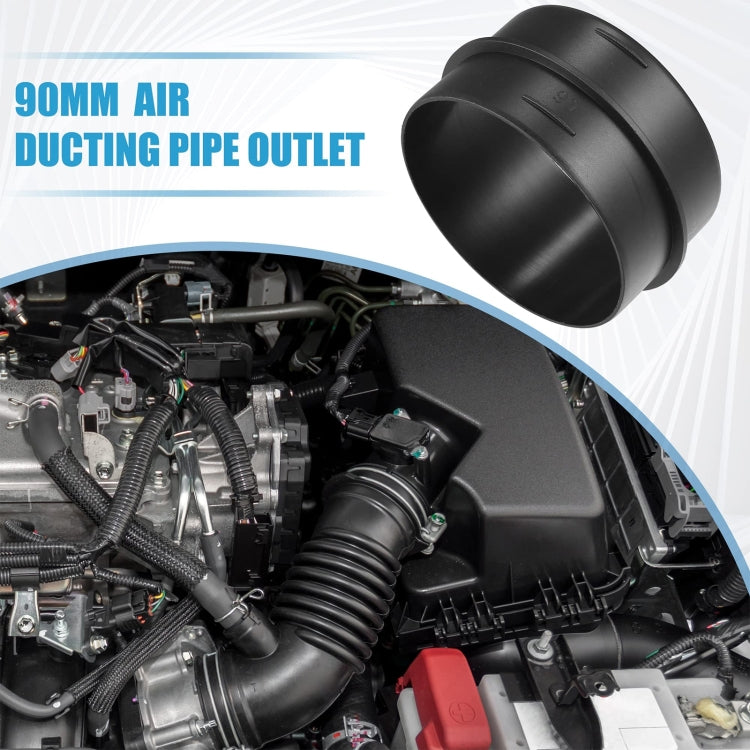 90mm Car Parking Air Ducting Reducer Duct Joiner Connector Pipe by buy2fix