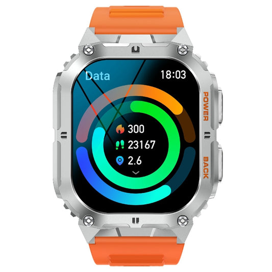 LEMFO K61 Pro 1.96 inch BT5.0 Sport Smart Watch, Support Bluetooth Call / Sleep / Blood Oxygen / Heart Rate / Blood Pressure Health Monitor(Orange) by LEMFO