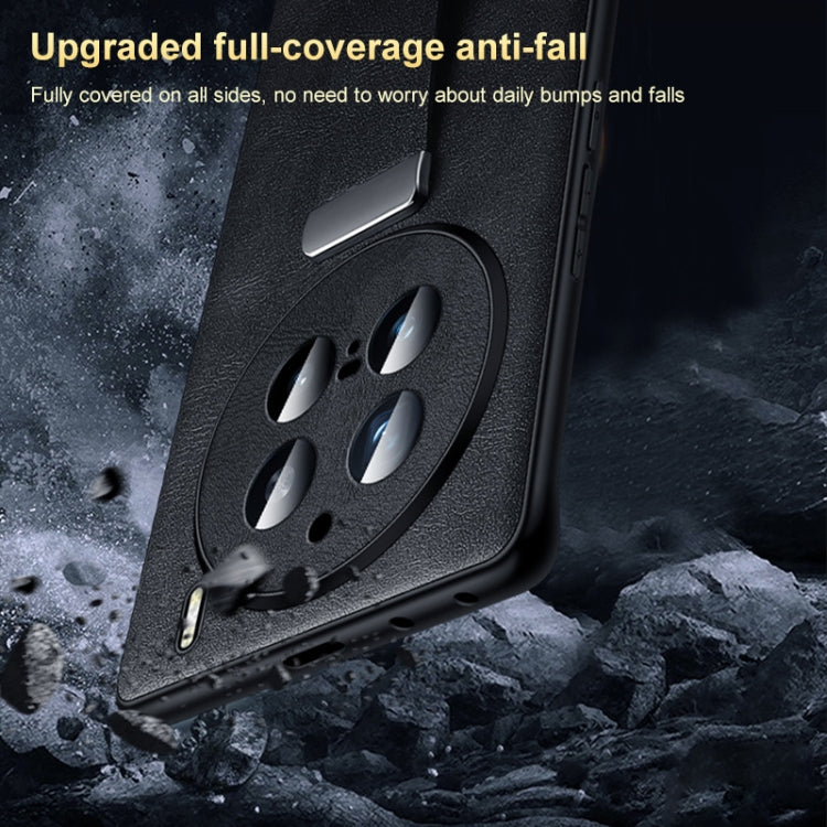 For vivo X100 SULADA PC + Leather Texture Skin Feel Shockproof Phone Case(Black) by SULADA