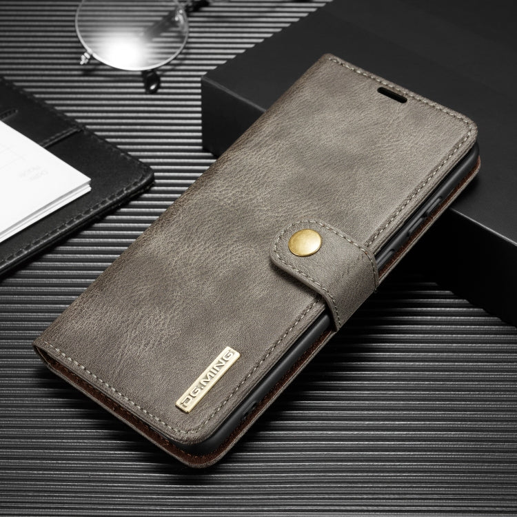 For Samsung Galaxy Note20 Ultra DG.MING Crazy Horse Texture Flip Detachable Magnetic Leather Case with Holder & Card Slots & Wallet(Gray) by DG.MING