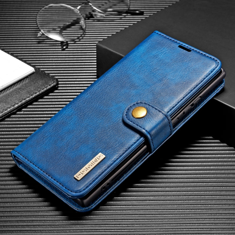 For Samsung Galaxy Note20 Ultra DG.MING Crazy Horse Texture Flip Detachable Magnetic Leather Case with Holder & Card Slots & Wallet (Blue) by DG.MING