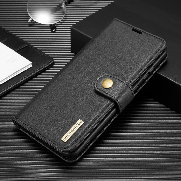 For Samsung Galaxy Note20 DG.MING Crazy Horse Texture Flip Detachable Magnetic Leather Case with Holder & Card Slots & Wallet(Black) by DG.MING