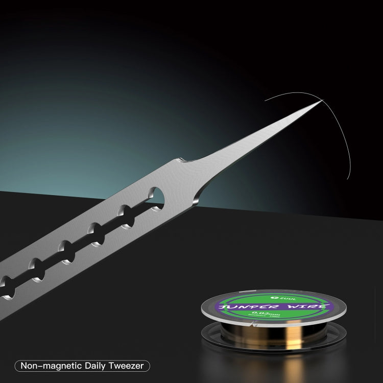 2UUL Non-magnetic Stainless Stencil Tweezers with Holes, Model:TW21 by 2UUL