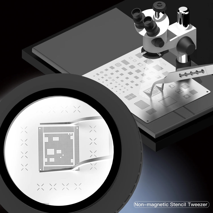 2UUL Non-magnetic Stainless Stencil Tweezers with Holes, Model:TW22 by 2UUL